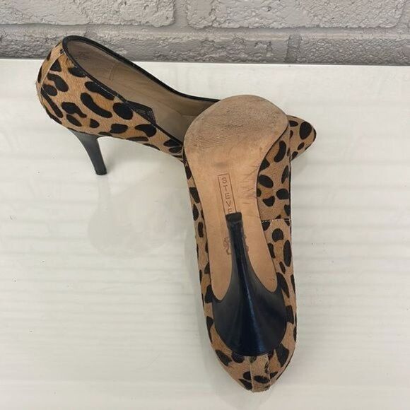 Steven by Steve Madden Women Plunge 2 Leopard Print Calf Hair Pumps Size 7.5 - Picture 4 of 7